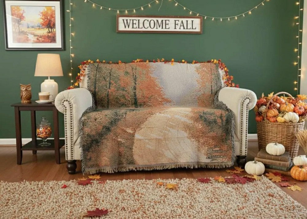 Autumn Authentic Tapestry Throw Blanket | Plow & Hearth