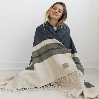 Peace Mother Earth Lambswool Blanket, 48” x 72” | Plow & Hearth