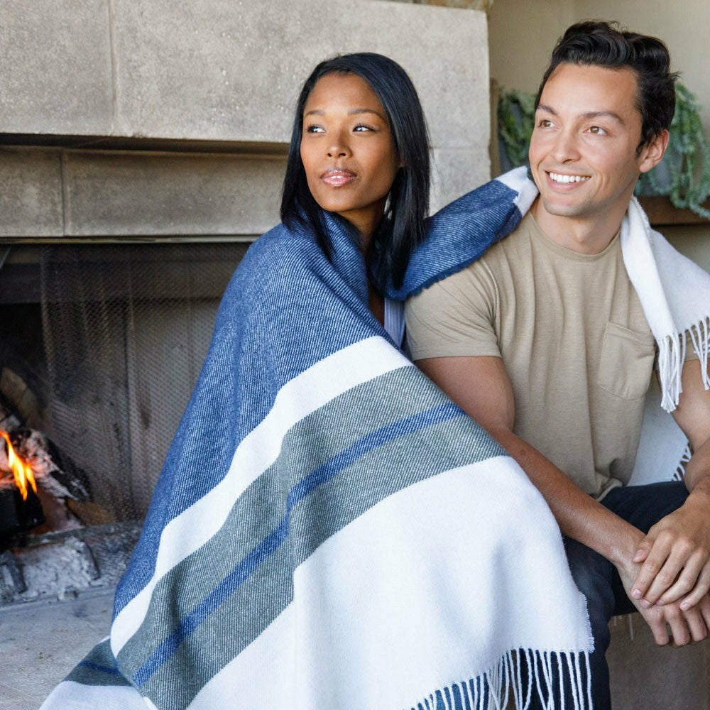Peace Mother Earth Lambswool Blanket, 48” x 72” | Plow & Hearth