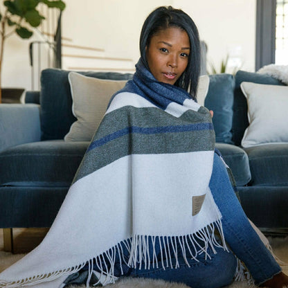 Peace Mother Earth Lambswool Blanket, 48” x 72” | Plow & Hearth