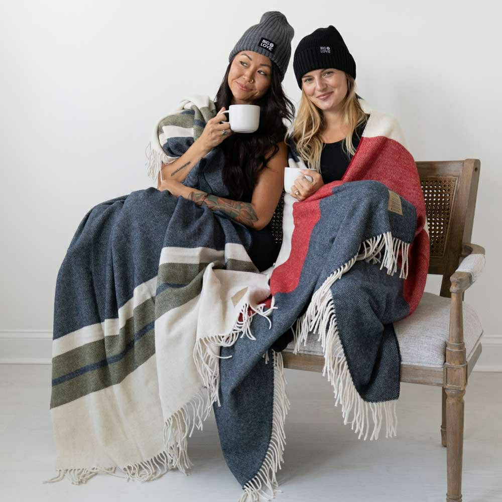 Peace Mother Earth Lambswool Blanket, 48” x 72” | Plow & Hearth