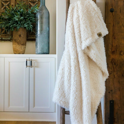 Angel Plush Blanket, 48” x 72”, Whisper White | Plow & Hearth