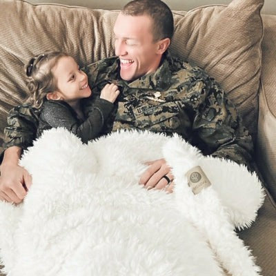 Angel Plush Blanket, 48” x 72”, Whisper White | Plow & Hearth