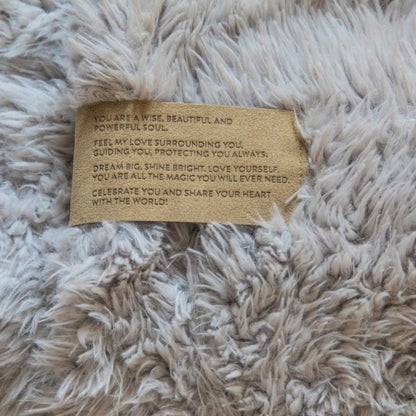 Angel Plush Blanket, 48” x 72”, Silver Cloud | Plow & Hearth