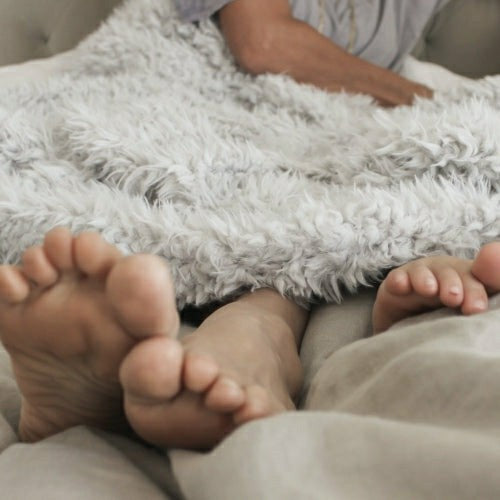 Angel Plush Blanket, 48” x 72”, Silver Cloud | Plow & Hearth