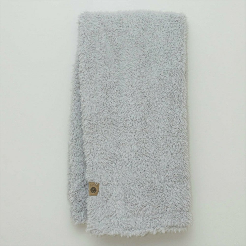 Angel Plush Blanket, 48” x 72”, Silver Cloud | Plow & Hearth