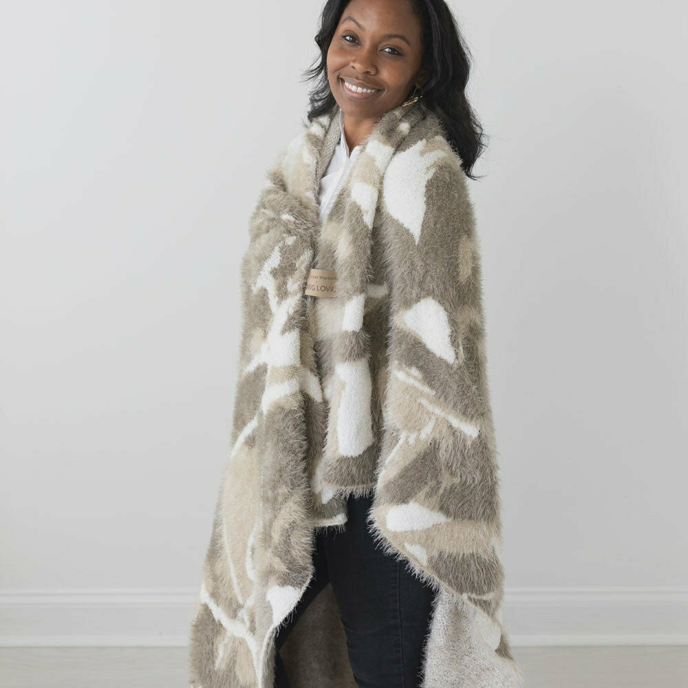 Dream Jumper Maybach Knit Blanket, Pluto, 48” x 72” | Plow & Hearth