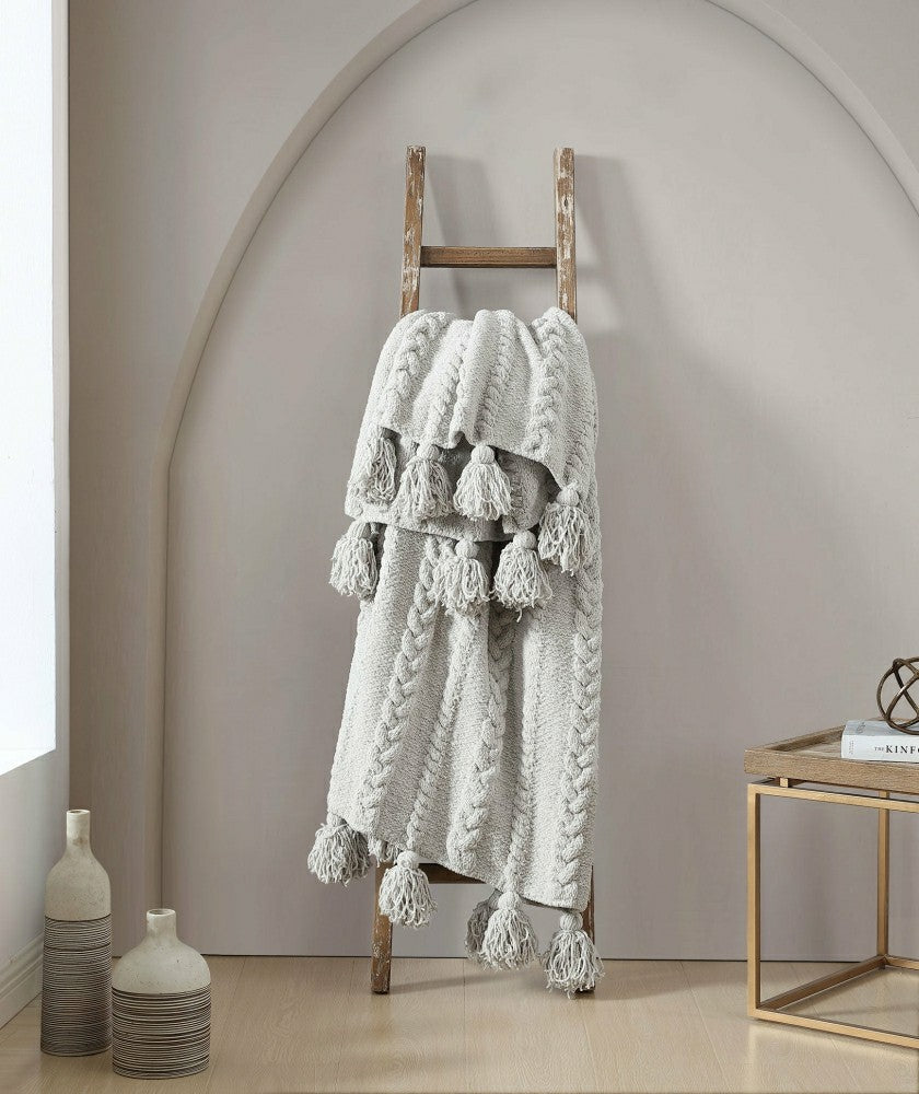 Braided Pom Pom Throw | Plow & Hearth