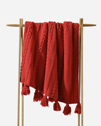 Braided Pom Pom Throw | Plow & Hearth