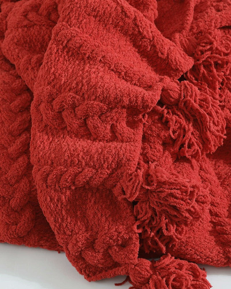 Braided Pom Pom Throw | Plow & Hearth