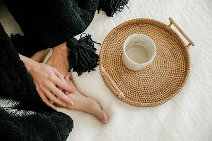 Braided Pom Pom Throw | Plow & Hearth