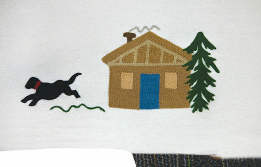 Summer Cabin Lab Wool Blanket | Plow & Hearth