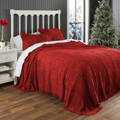 Wedding Ring Tufted Chenille Sham | Plow & Hearth