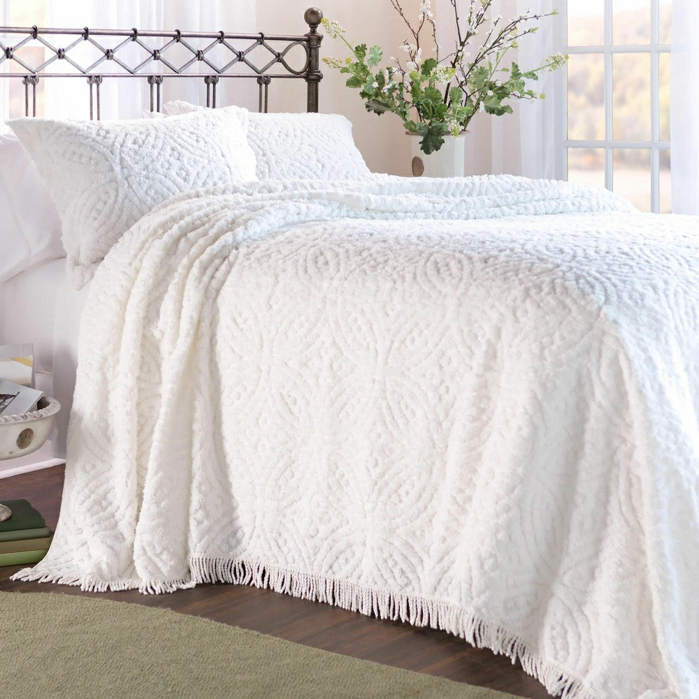 Wedding Ring Tufted Chenille Sham | Plow & Hearth