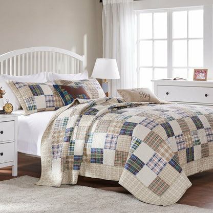 Sarah Cotton Quilted Reversible Bedding Set, Full/Queen | Plow & Hearth