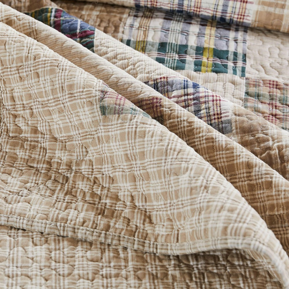Sarah Cotton Quilted Reversible Bedding Set, Twin | Plow & Hearth
