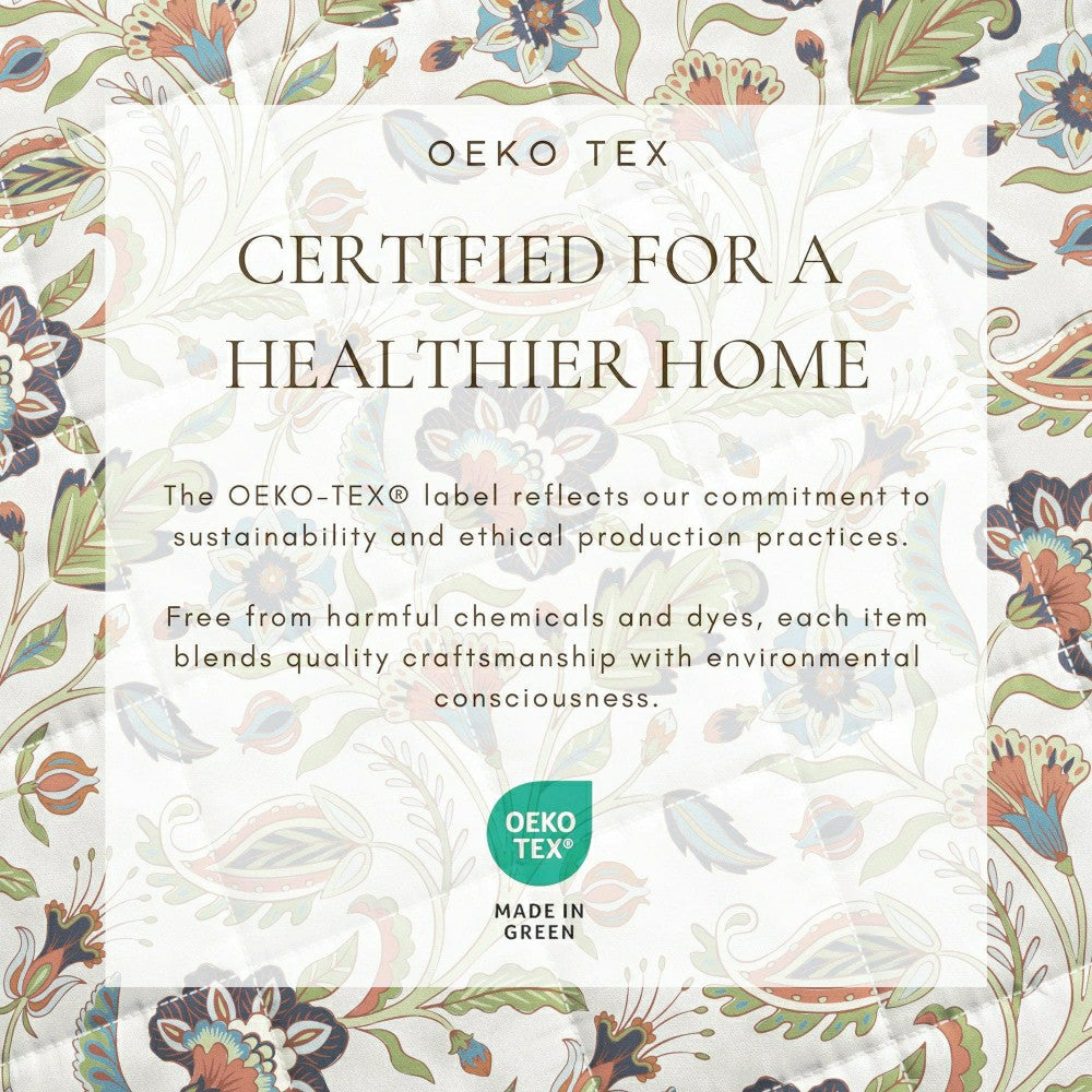 Indira Floral Boho Printed Cotton Quilt Set | Plow & Hearth