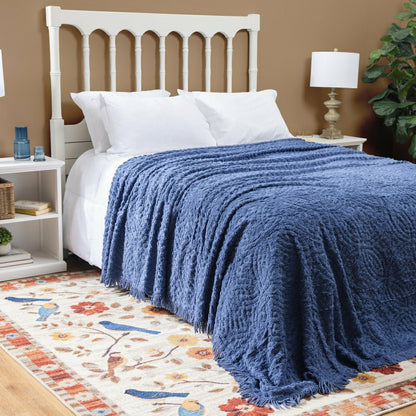 Full Wedding Ring Tufted Chenille Bedspread | Plow & Hearth