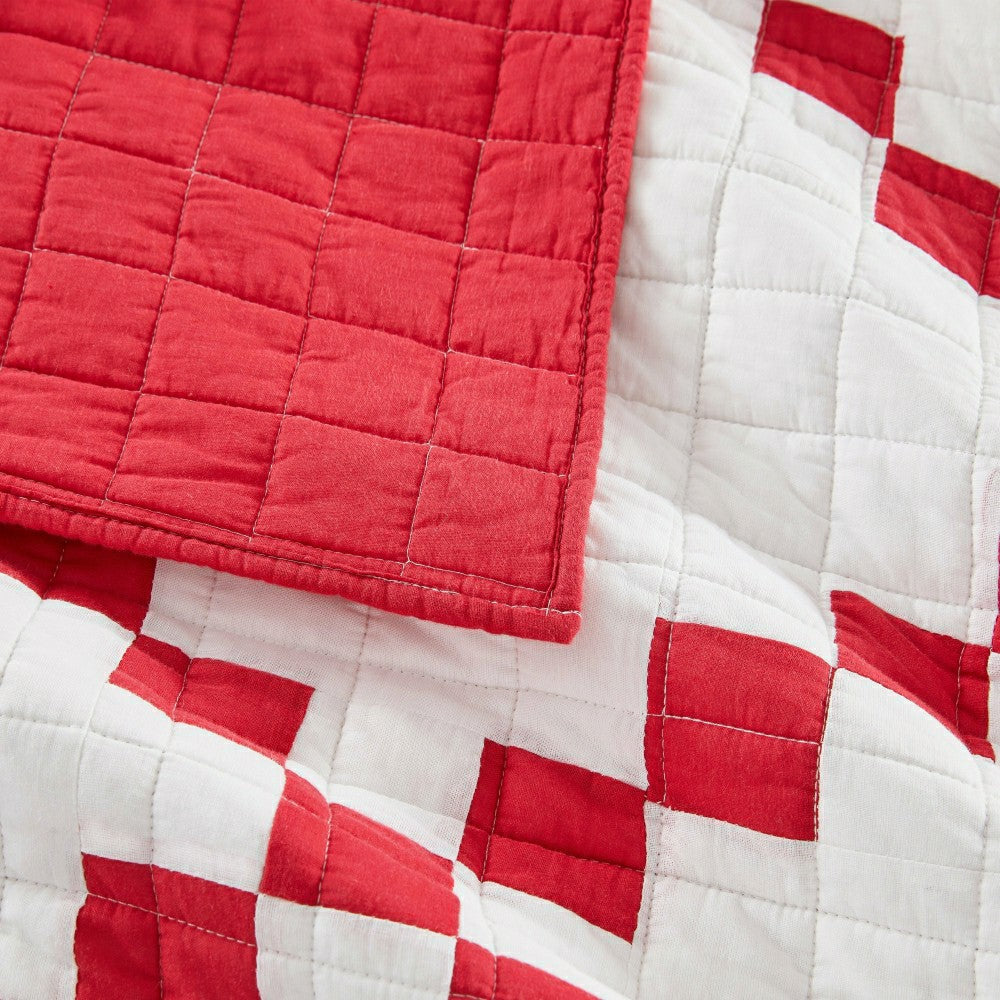 Irish Chain Patchwork Cotton Quilt Set | Plow & Hearth