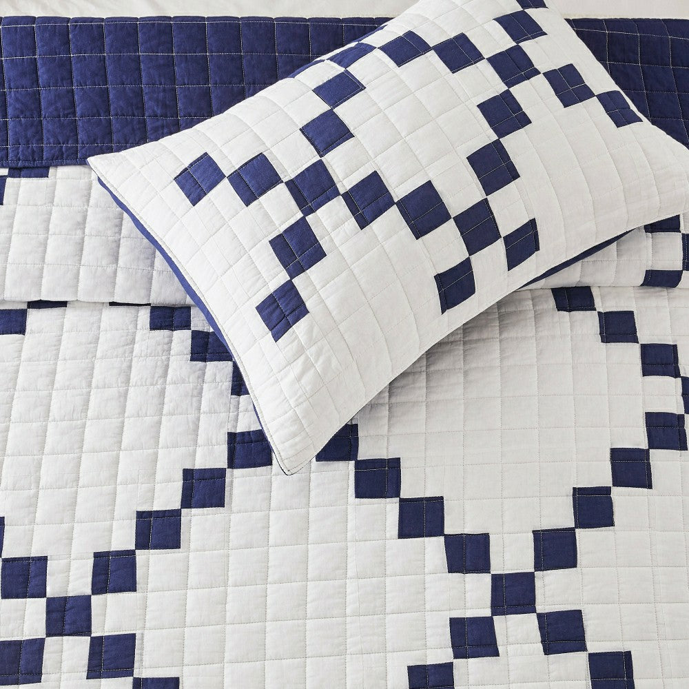 Irish Chain Patchwork Cotton Quilt Set | Plow & Hearth
