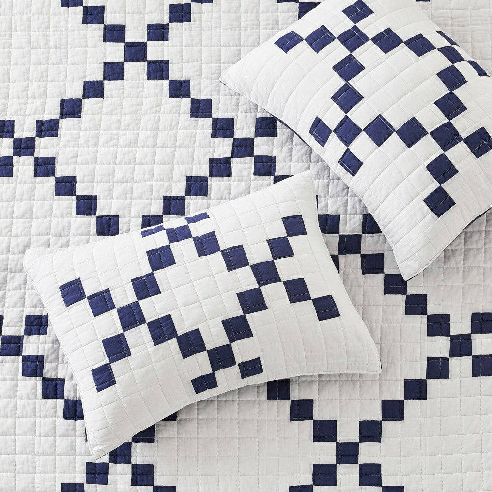 Irish Chain Patchwork Cotton Quilt Set | Plow & Hearth