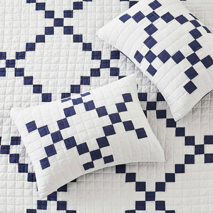 Irish Chain Patchwork Cotton Quilt Set | Plow & Hearth