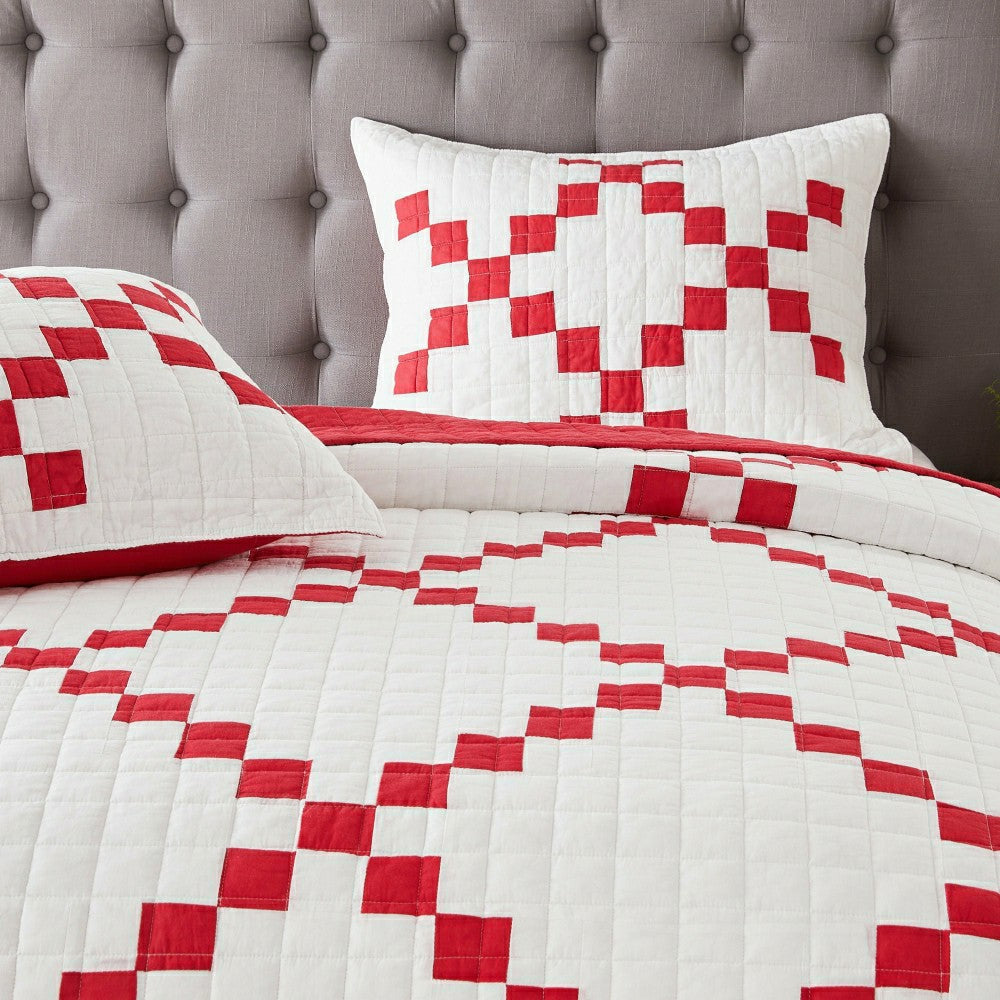 Irish Chain Patchwork Cotton Quilt Set | Plow & Hearth