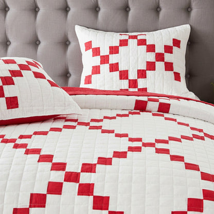 Irish Chain Patchwork Cotton Quilt Set | Plow & Hearth