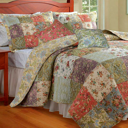 Wildflower Patchwork Block Quilt | Plow & Hearth