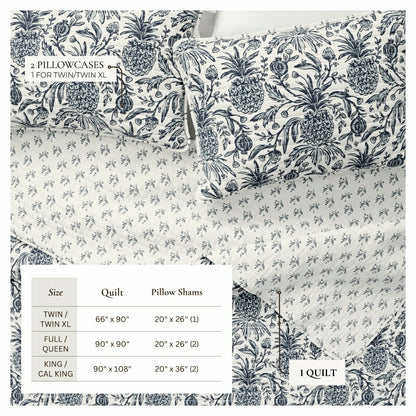 Bernice Coastal Printed Cotton Quilt Set | Plow & Hearth