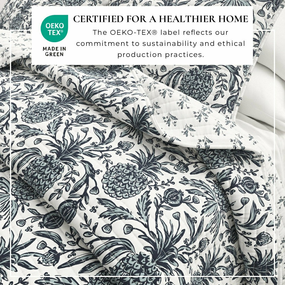 Bernice Coastal Printed Cotton Quilt Set | Plow & Hearth