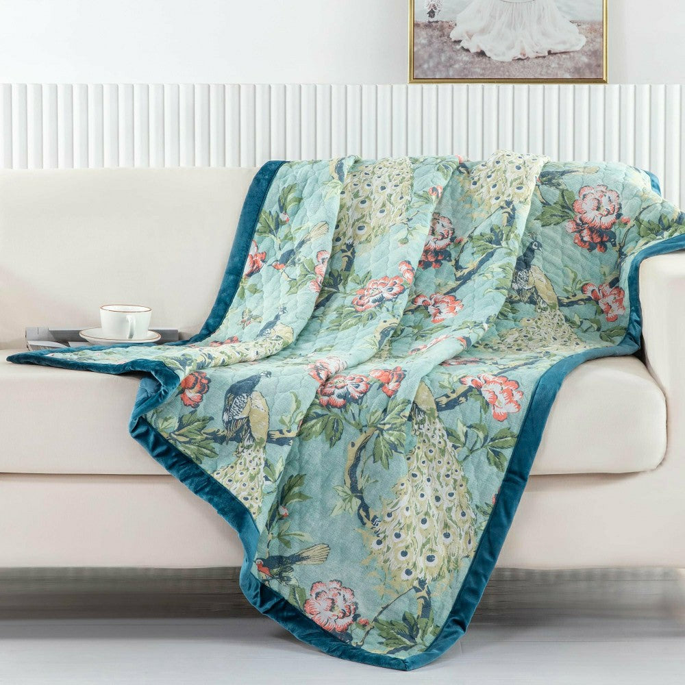 Martina Quilted Bedding Set, 50"L x 60"W Throw | Plow & Hearth