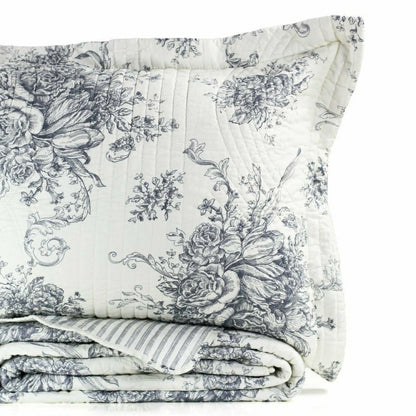 Toile Reversible Cotton Quilt Set | Plow & Hearth