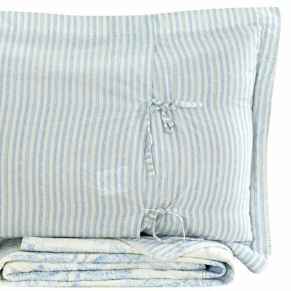 Toile Reversible Cotton Quilt Set | Plow & Hearth