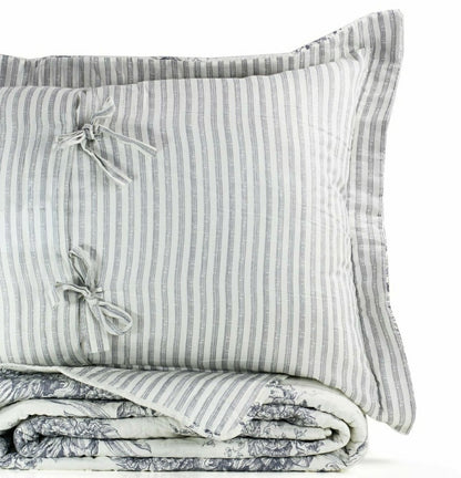 Toile Reversible Cotton Quilt Set | Plow & Hearth