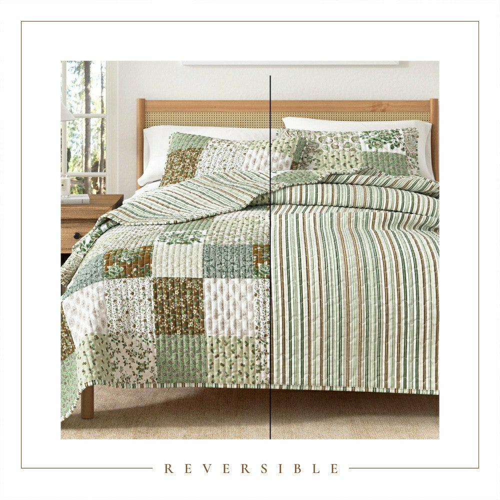 Damia Floral Patchwork Quilt Set | Plow & Hearth