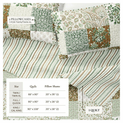 Damia Floral Patchwork Quilt Set | Plow & Hearth