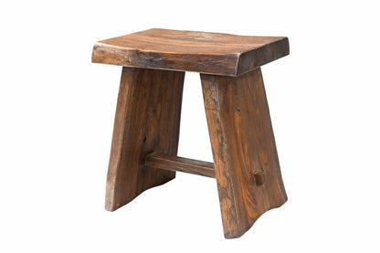 Salem Teak Shower and Bath Stool with Curved Seat | Plow & Hearth
