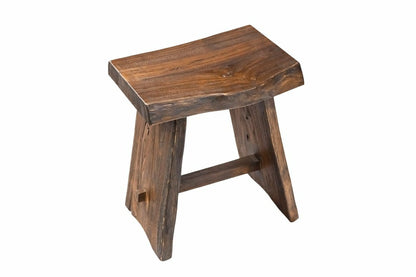Salem Teak Shower and Bath Stool with Curved Seat | Plow & Hearth