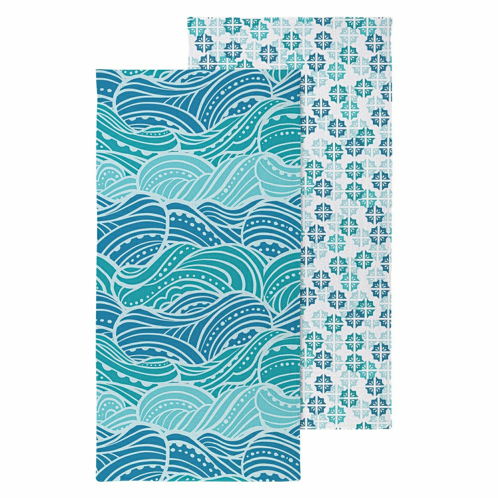 Make Waves Quick Dry Towel and Matching Carrying Case, 60" x 30" | Plow & Hearth
