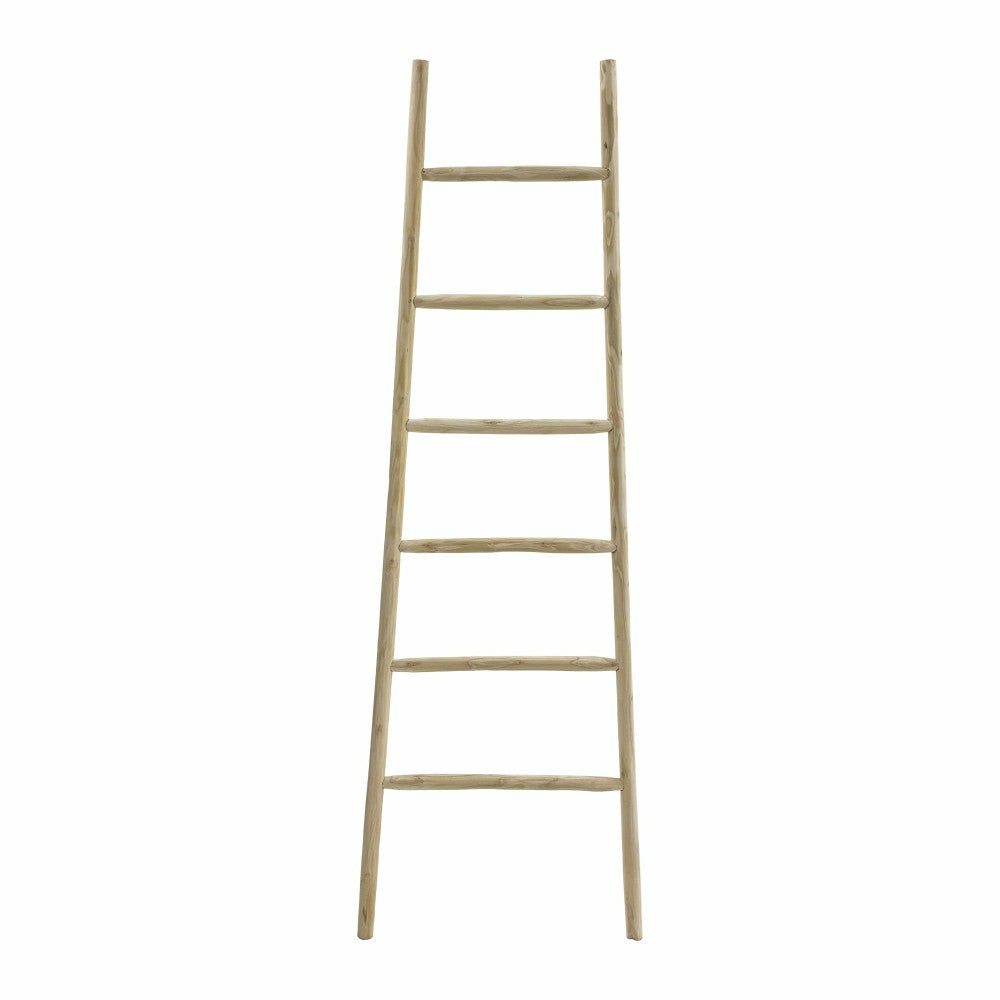 Natural Teak Branch Towel Ladder | Plow & Hearth
