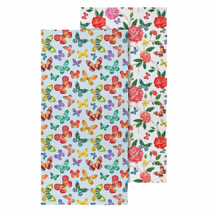 Butterfly Toile Quick Dry Towel and Matching Carrying Case, 60" x 30" | Plow & Hearth