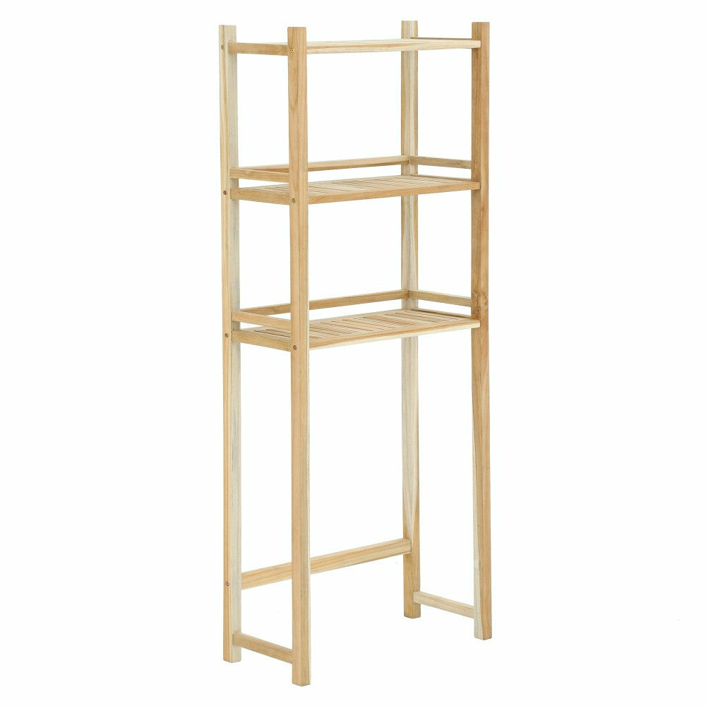 Savannah Natural Teak Bathroom Indoor/Outdoor Toilet Storage Rack | Plow & Hearth
