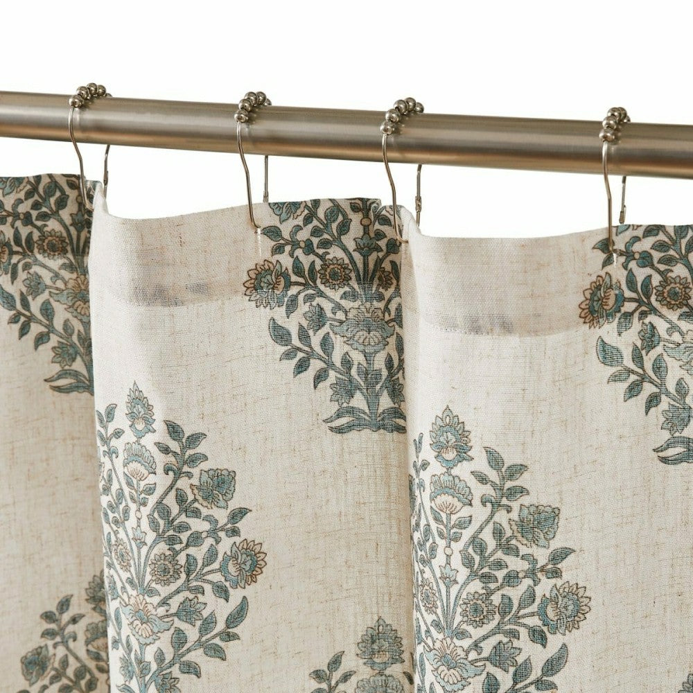 Sofia Flower Block Bouquet Shower Curtain | Plow & Hearth