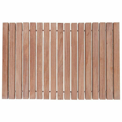 Sunriver Teak Shower and Bath String Mat with Rubber Feet 23.62" x 15. | Plow & Hearth