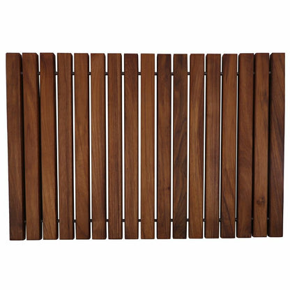 Sunriver Teak Shower and Bath String Mat with Rubber Feet 23.62" x 15. | Plow & Hearth