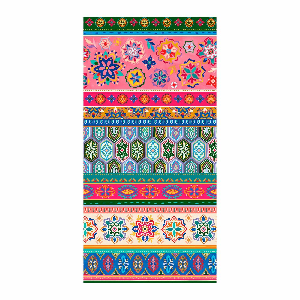 Geometric Tapestry Quick Dry Towel and Matching Carrying Case, 60" x 3 | Plow & Hearth