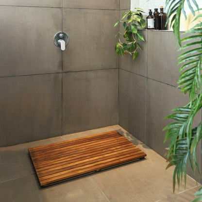 Bel Air Indoor/Outdoor Teak Bath Mat | Plow & Hearth