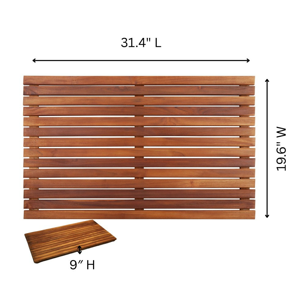 Bel Air Indoor/Outdoor Teak Bath Mat | Plow & Hearth
