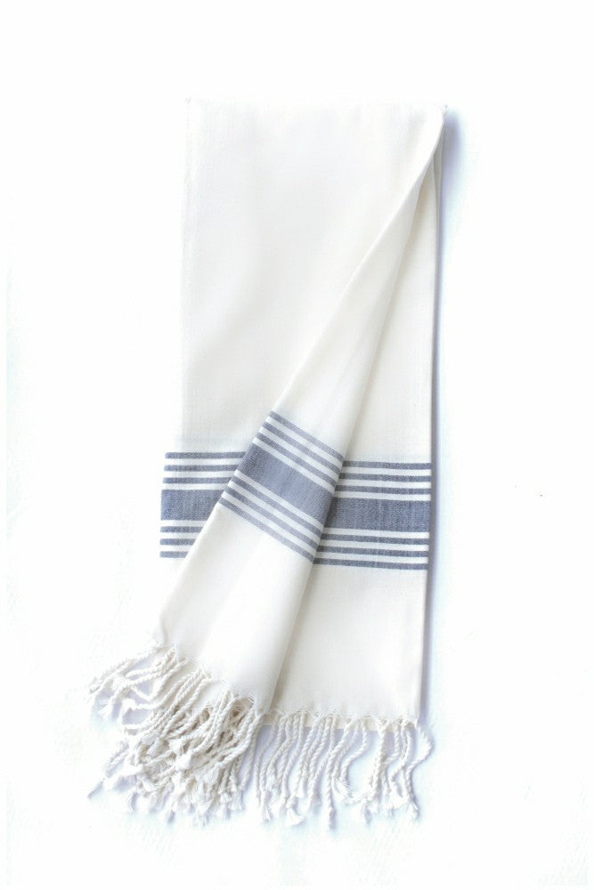 Le Boulou Towel - White | Plow & Hearth